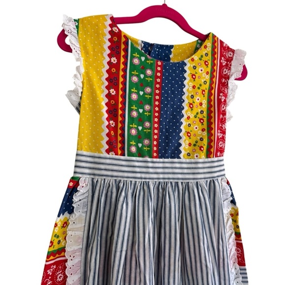 Vintage Cinderella Stop the Press Maxi Long Dress Boho Floral Patchwork 6X USA - Picture 2 of 11